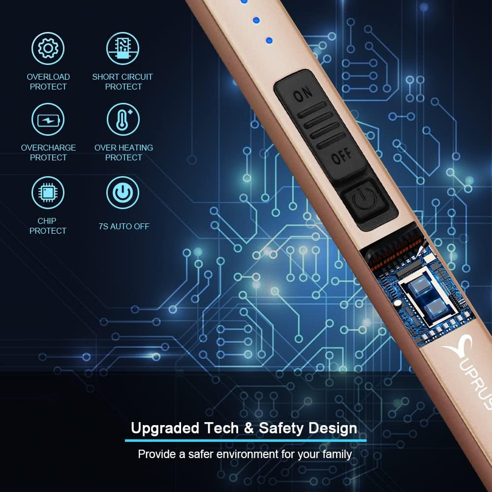 Electric Lighter Arc Windproof Flameless USB Lighter Rechargeable Lighter with S